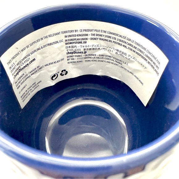 Disney Coffee Mug Raised Mickey Icons Homestead Cobalt Blue 16oz - NWT - Picture 6 of 9